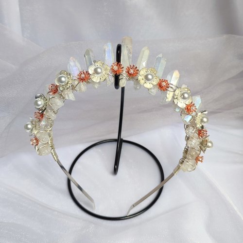 OPHELIA Angel Aura Quartz Crystal Crown