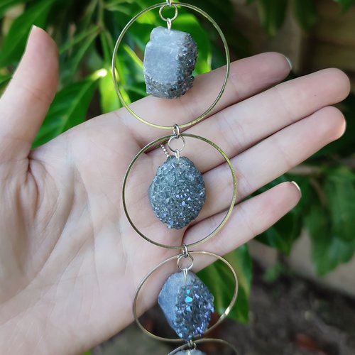 Druzy Quartz Suncatcher