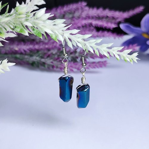 Wire wrapped Crystal Earrings