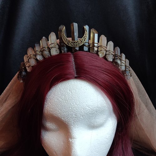 DRUID Smokey Quartz Crystal Crown