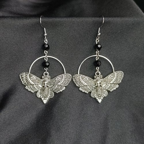 Death Moth Earrings