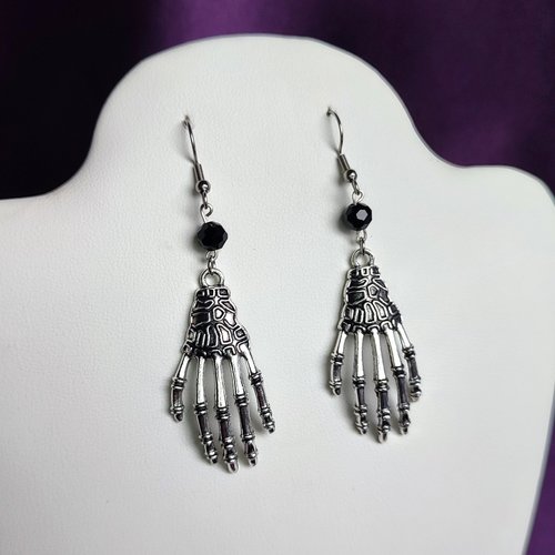 Skeleton Hand Earrings