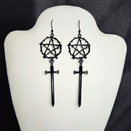 Pentacle Sword Earrings