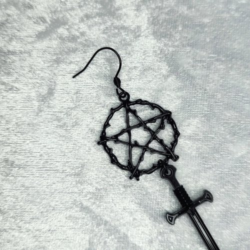 Pentacle Sword Earrings