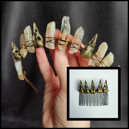 CITRINE RAVEN Crystal Crown