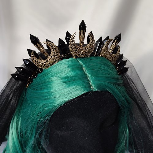 NIGHT QUEEN Glass Crystal Crown