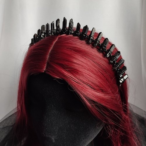 HADES Black Quartz Crystal Crown
