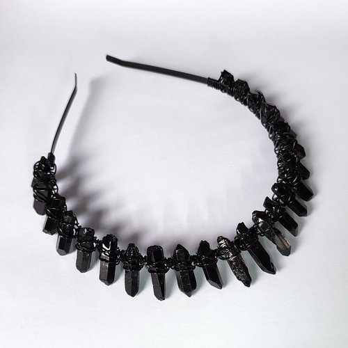 HADES Black Quartz Crystal Crown