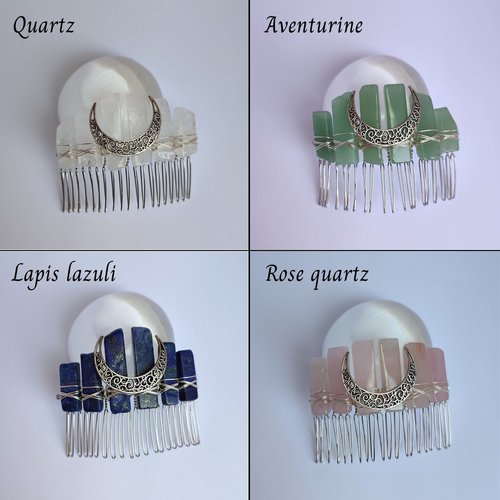 Crystal Combs with Moon