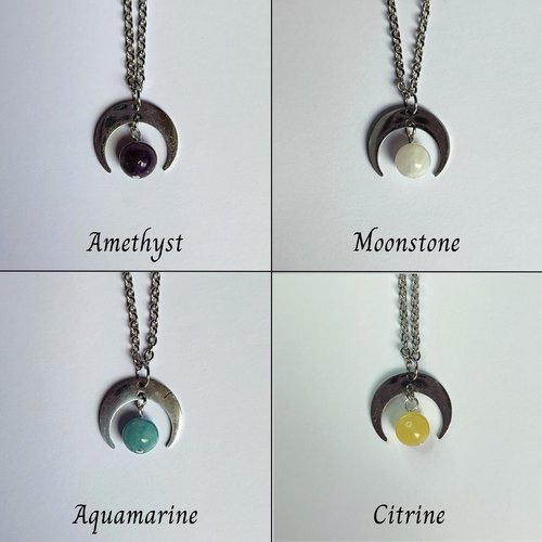 Moon Gemstone Necklace