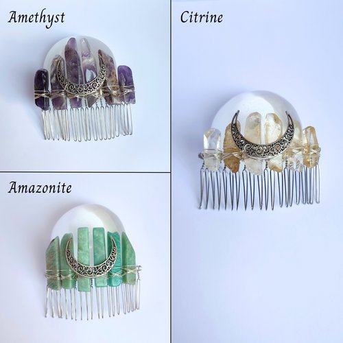 Crystal Combs with Moon