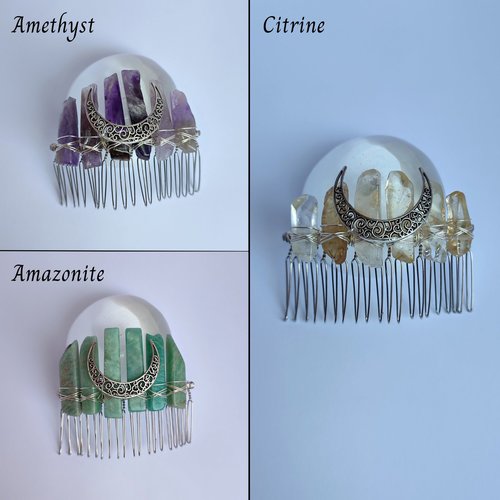 Crystal Combs with Moon