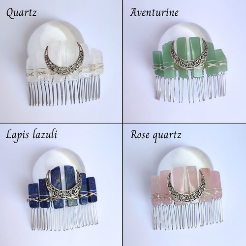 Crystal Combs with Moon