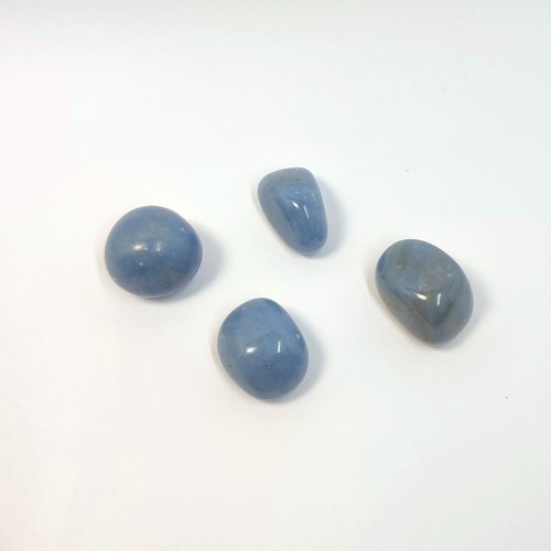 Angelite polished tumblestone.