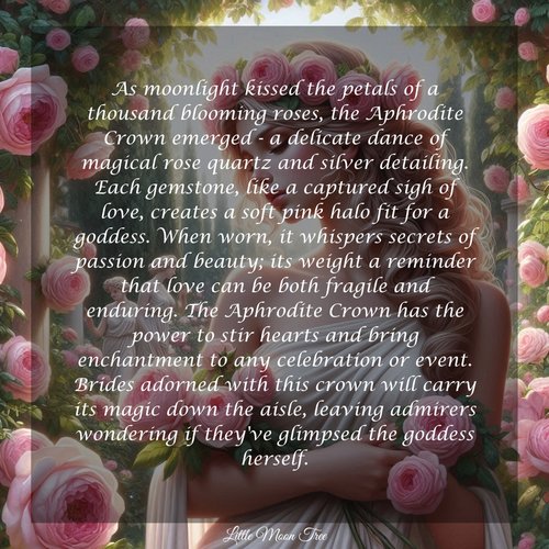 APHRODITE Rose Quartz Crystal Crown