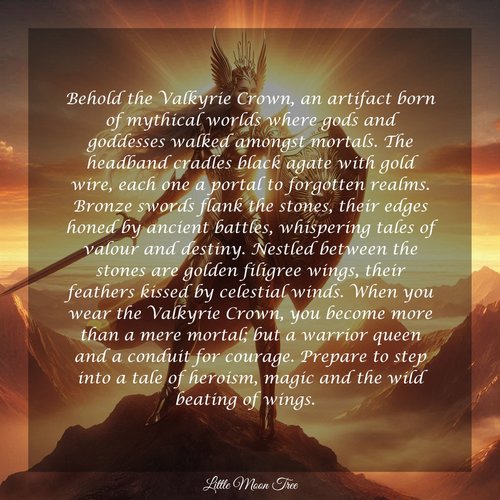 VALKYRIE Black Agate Crystal Crown