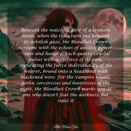 BLOODLUST Red Quartz Crystal Crown