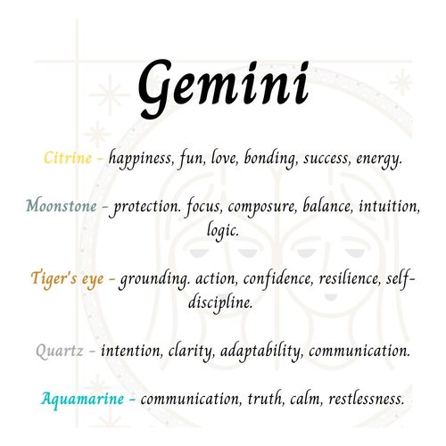 Gemini Gemstone Pendant