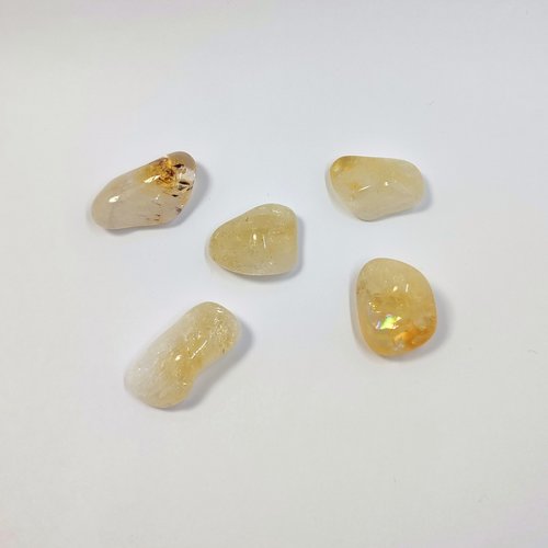 Citrine polished tumblestone.