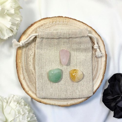 Love, Friendship & Healing Crystal Set with Guide