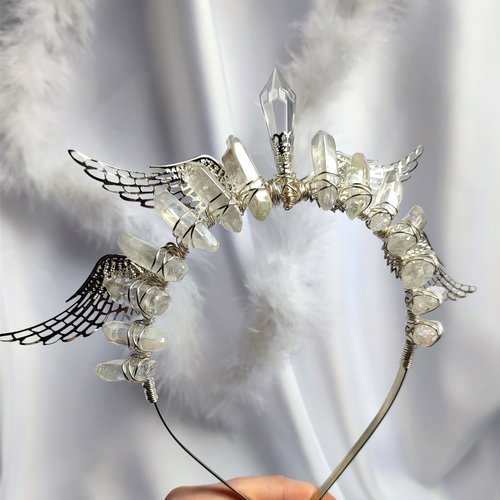 ANGELUS Aura Quartz Crystal Crown