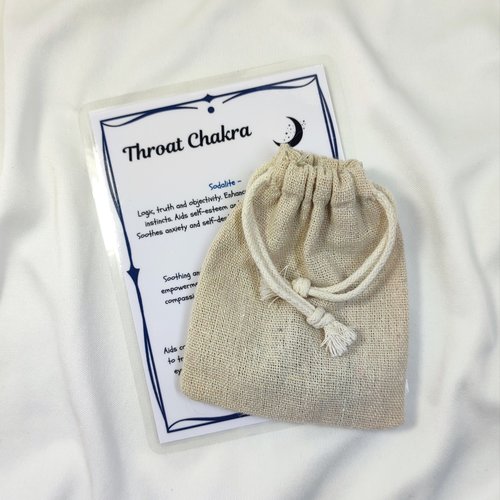 Throat Chakra Crystal Set with Guide