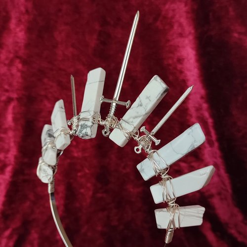CRUSADER Howlite Crystal Crown