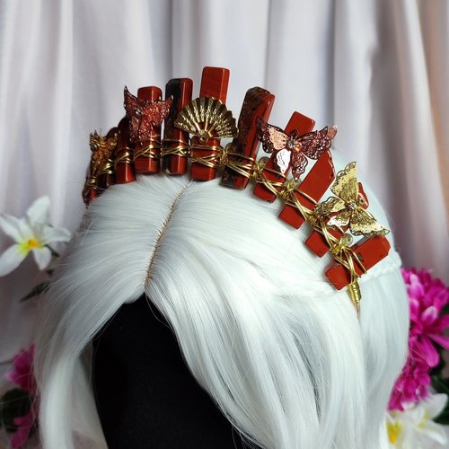 ORIENTAL Red Jasper Crystal Crown
