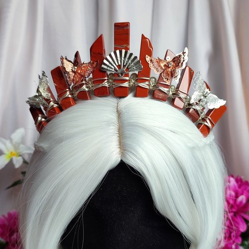 ORIENTAL Red Jasper Crystal Crown