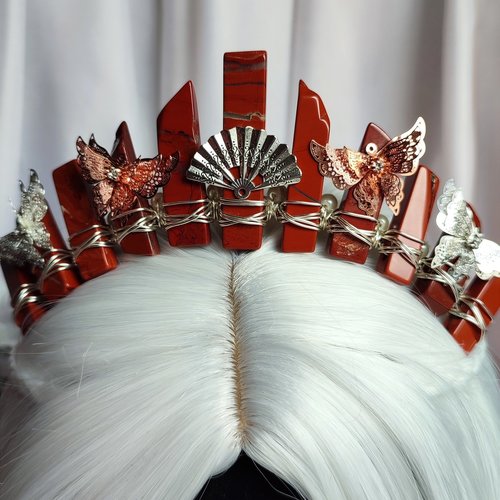 ORIENTAL Red Jasper Crystal Crown