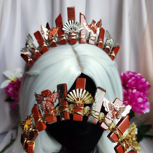 ORIENTAL Red Jasper Crystal Crown