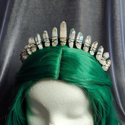 ANGEL DUST Aura Quartz Crystal Crown