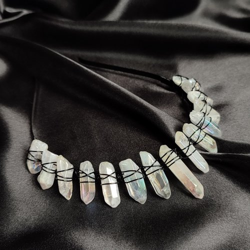 ANGEL DUST Aura Quartz Crystal Crown