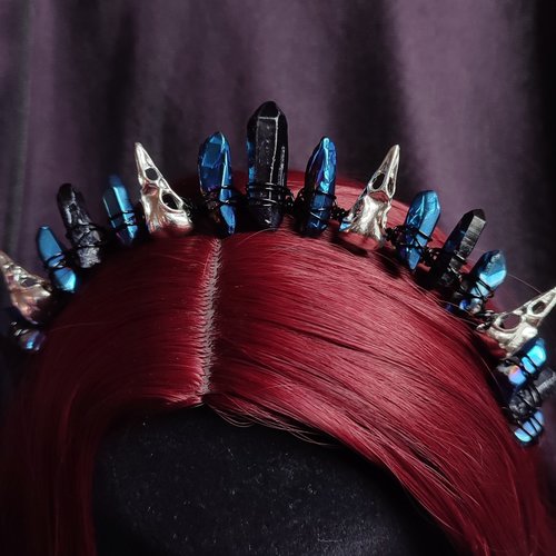 MYSTIC CROW Titanium Quartz Crystal Crown