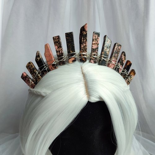 ANNABELLE Rhodonite Crystal Crown