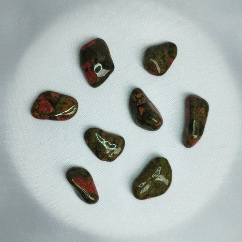 Unakite Wire Wrapped Pendant in Silver