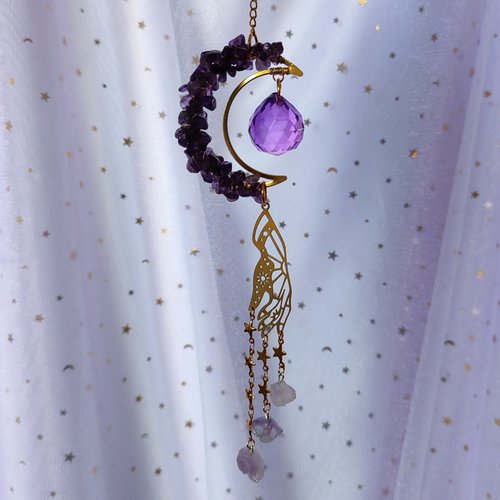 Amethyst Moon Suncatcher
