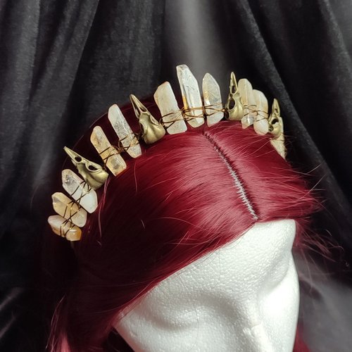 CITRINE RAVEN Crystal Crown