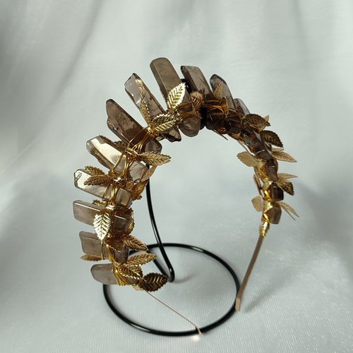 ATHENA Smokey Quartz Crystal Crown
