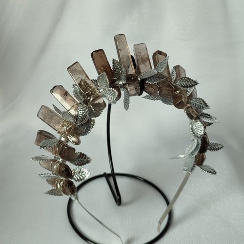 ATHENA Smokey Quartz Crystal Crown