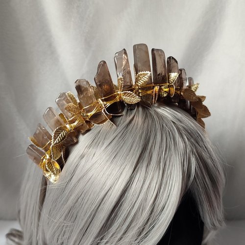 ATHENA Smokey Quartz Crystal Crown