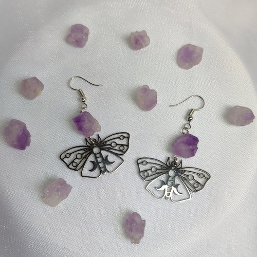Butterfly Amethyst Earrings