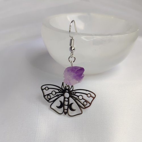 Butterfly Amethyst Earrings