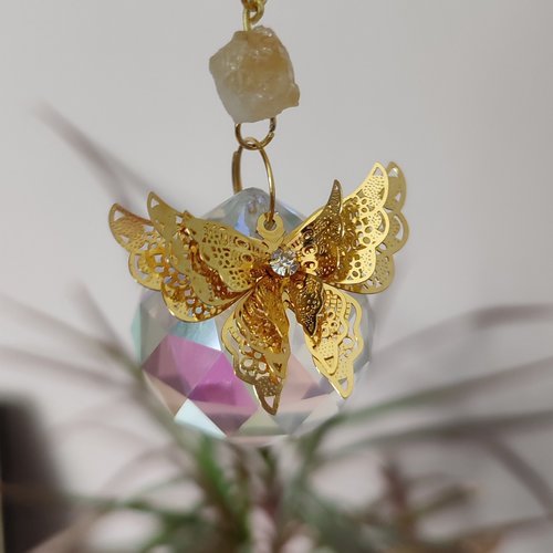 Citrine Butterfly Suncatcher