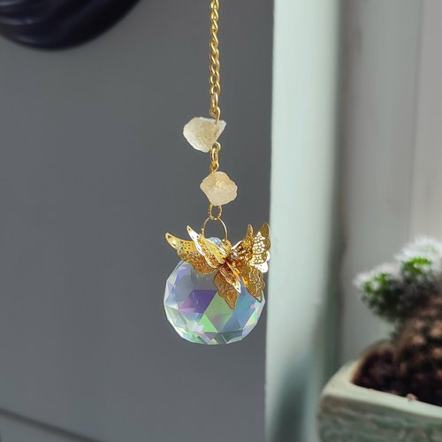 Citrine Butterfly Suncatcher