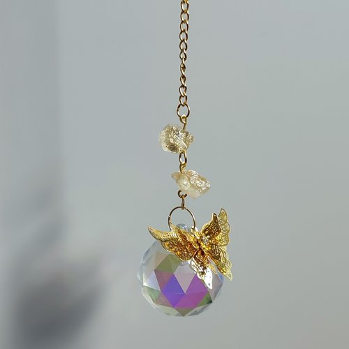 Citrine Butterfly Suncatcher