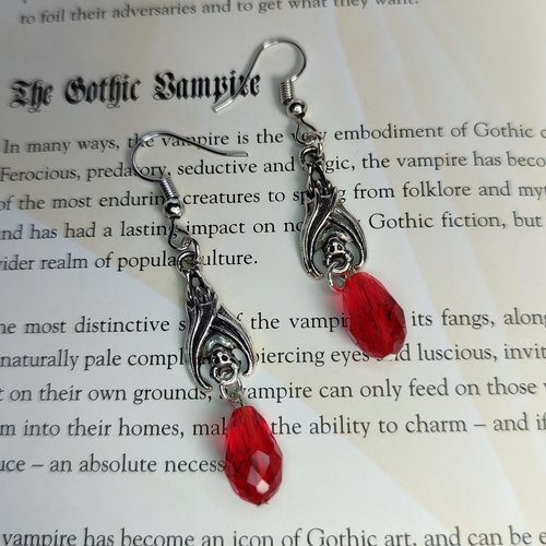Bat Drop Earrings
