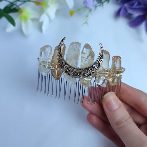 Crystal Combs with Moon