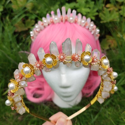 OPHELIA Angel Aura Quartz Crystal Crown