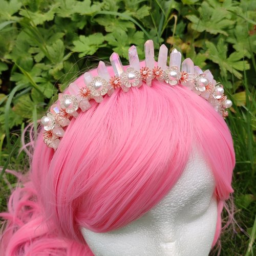OPHELIA Angel Aura Quartz Crystal Crown
